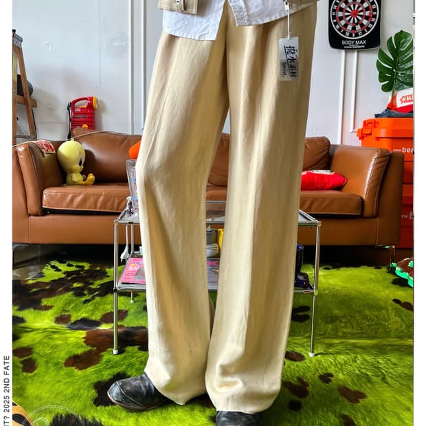 90-00s Ralph Lauren One-Tuck Linen Pants