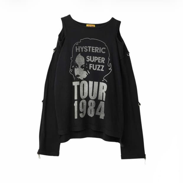 히스테릭 글래머 투어 1984 풀오버 블랙 롱슬리브 맨투맨