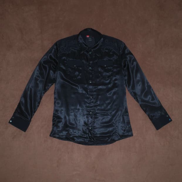 디젤 새틴 웨스턴 셔츠