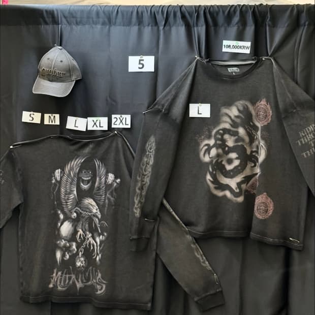 [XL] 트래비스 스캇 머천 써멀 롱슬리브 내한 머천다이즈 MD