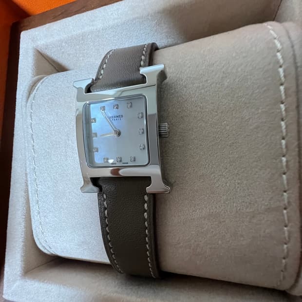 에르메스 H아워 다이아+자개판 PM