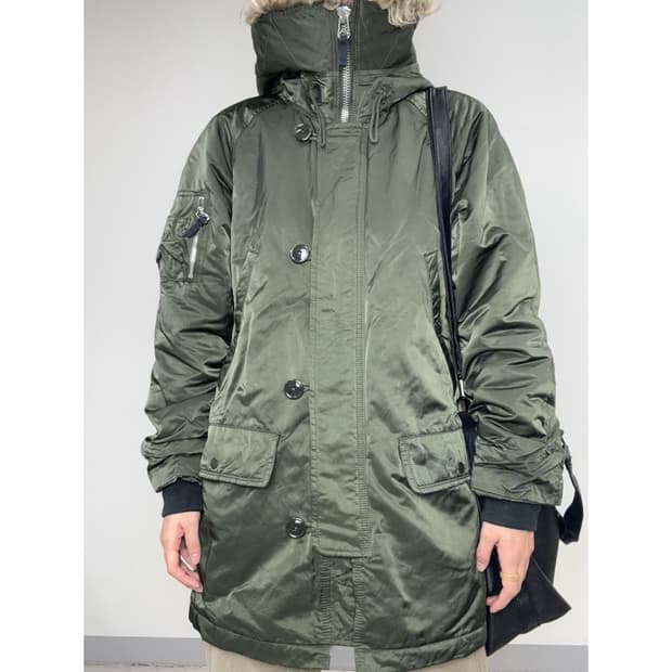 빈티지 GAP 카키 하이넥 야상 점퍼 자켓