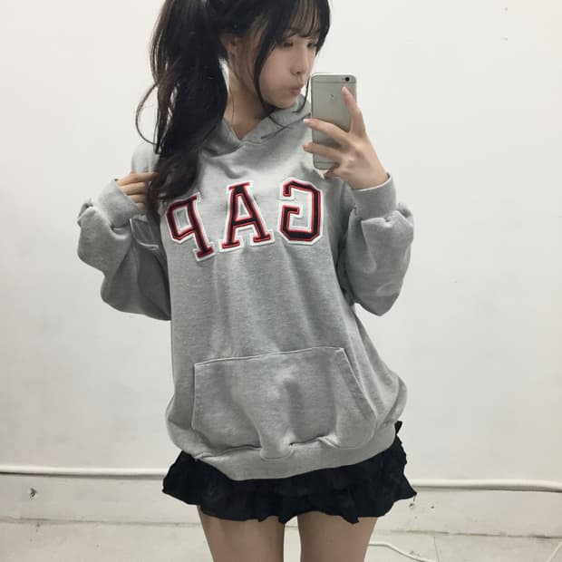 [GAP] 갭 그레이 후드티