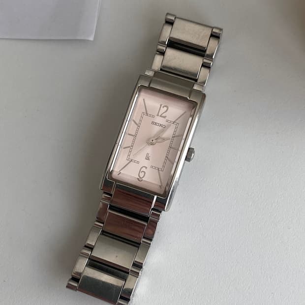 Seiko 세이코 lk 루키아 스퀘어 쿼츠 핑크 레이디스