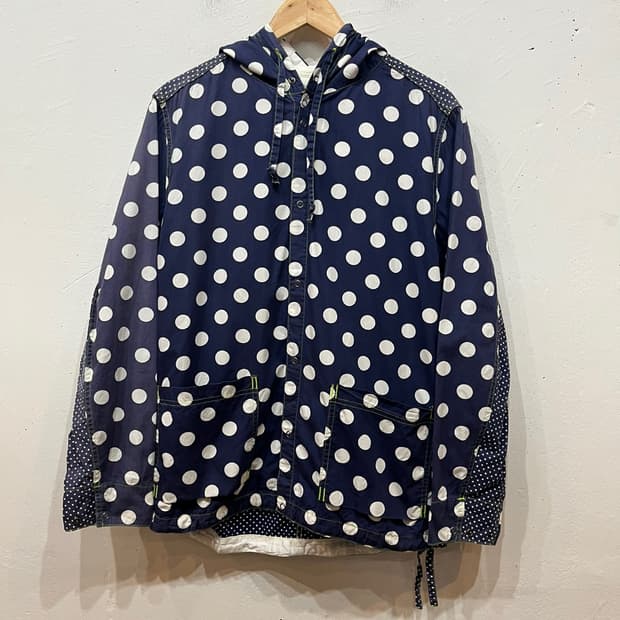 Made in JAPAN 도트 땡땡이 후드 자켓