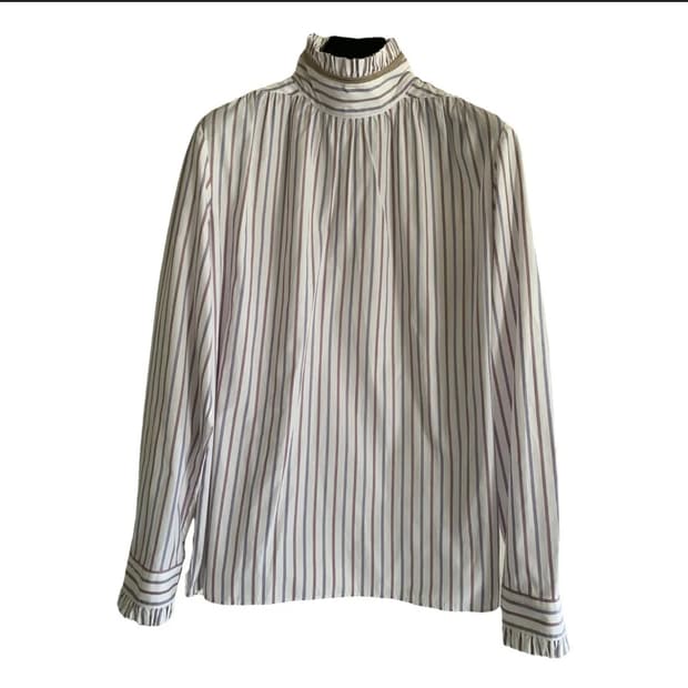 구찌 러플 스트라이프 셔츠 48