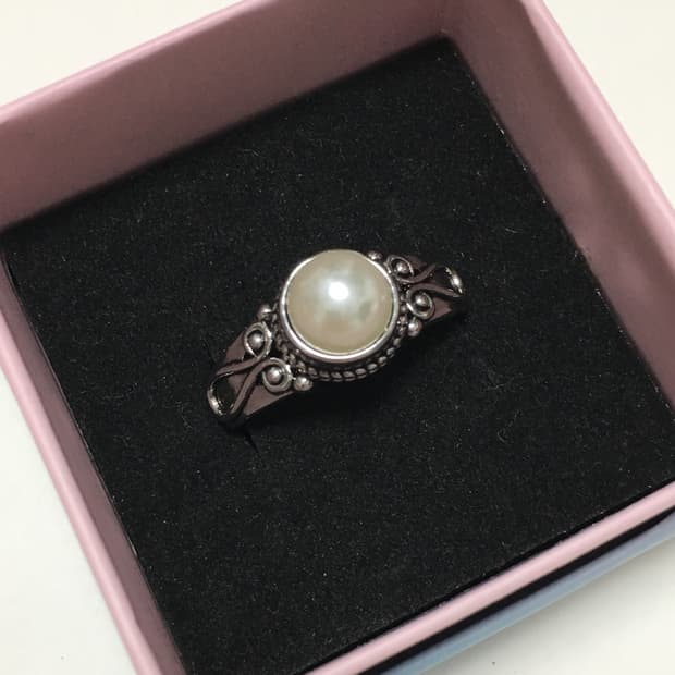 진주 앤틱 반지