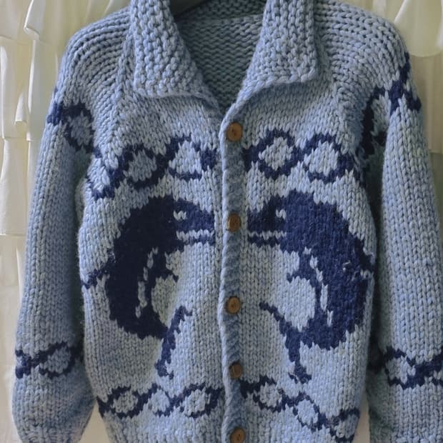 고래 하늘색 코위찬 