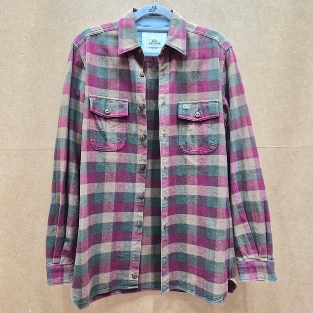 라코스테 플란넬 체크 셔츠
