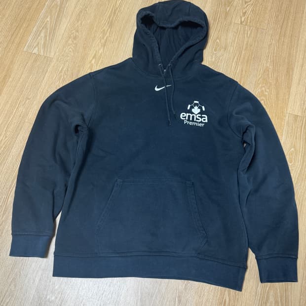 나이키 검정 후드티 M