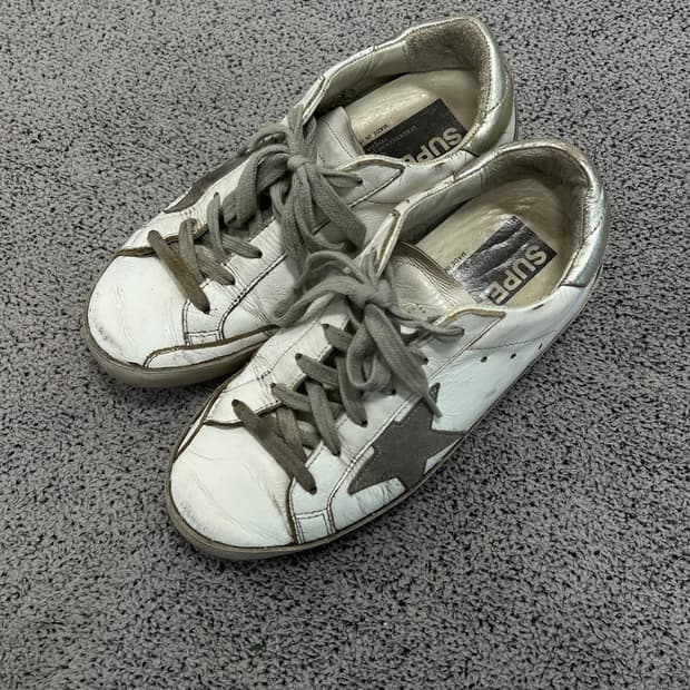 (35) 골든구스 슈퍼스타 실버/화이트