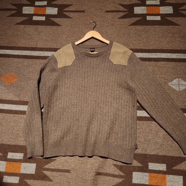 파타고니아 브라운 코만도 울 니트 L