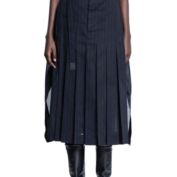 SACAI 사카이 핀 스트라이프 스커트