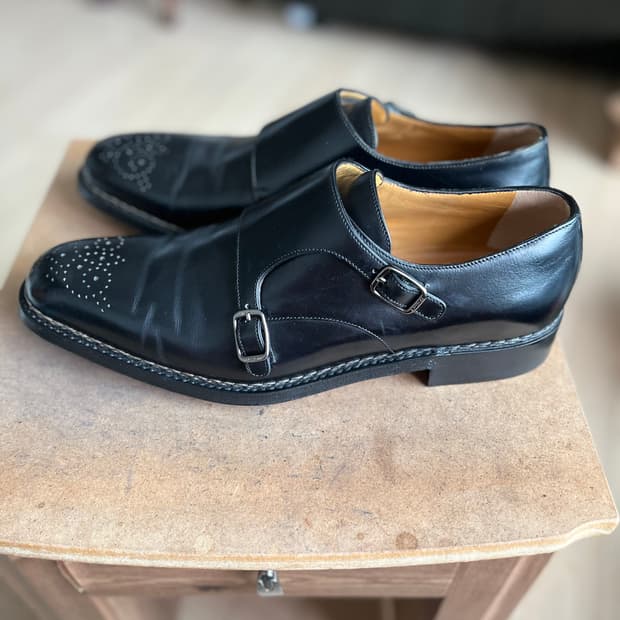 a.testoni 더블몽크 스트랩 슈즈