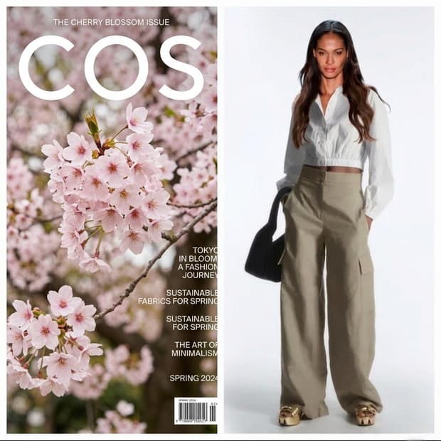 55/66.COS 크롭 웨이스트 셔츠자켓