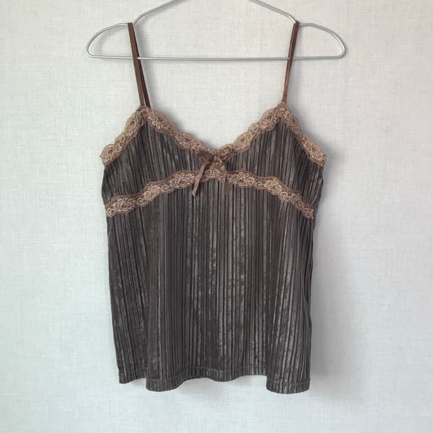Vintage velvet sleeveless top