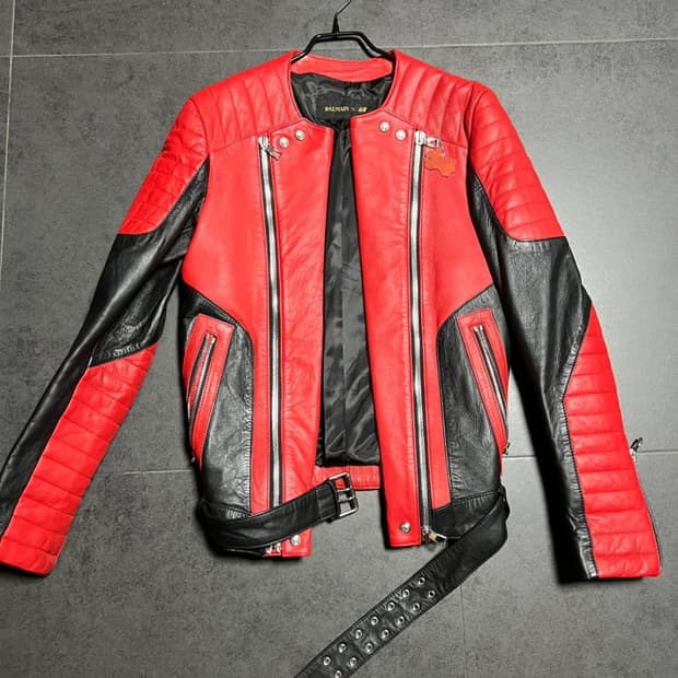 Bamain 발망 H&M 라이더 가죽 자켓 95
