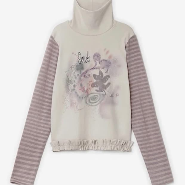 허그유어스킨 드로잉 프릴 폴라탑