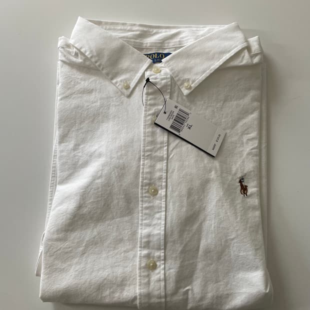 폴로 QR 화이트 옥스포드 셔츠 XL 새상품