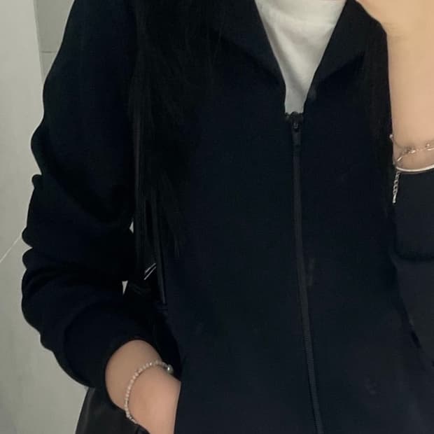 꼼데가르송걸 세일러 카라 집업 자켓 M