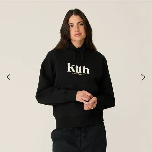 키스(KITH) 2024 뉴욕 로고 약기모 후드티 블랙 M사이즈