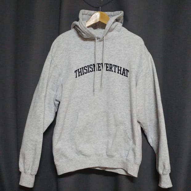 (A급 구제) 디스이즈네버댓 남성 후드티 아크로고팝오버 M