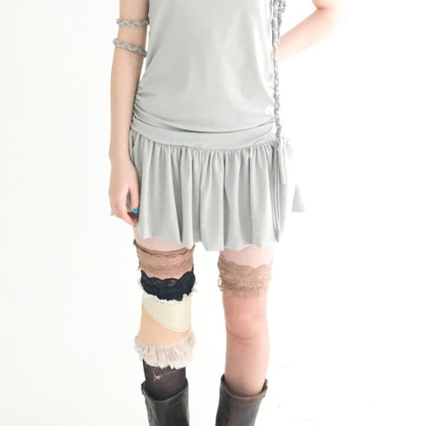 faerie halter neck jersey shirring dress
