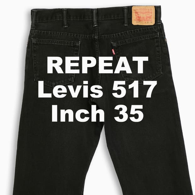 빈티지 리바이스 517 흑청 블랙진 35 인치 LV51736180