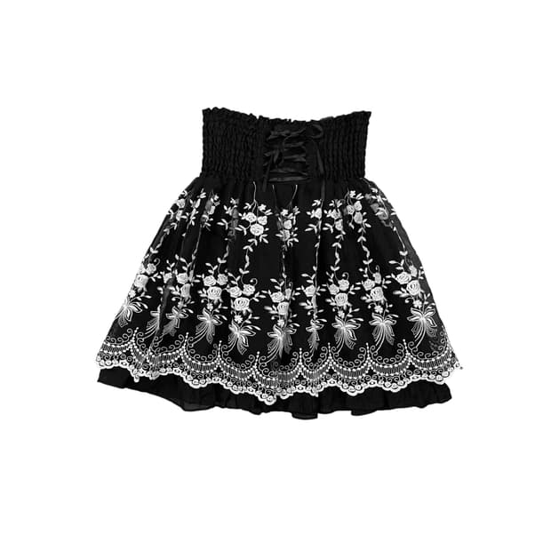 Black Gothic Voluminous Skirt 