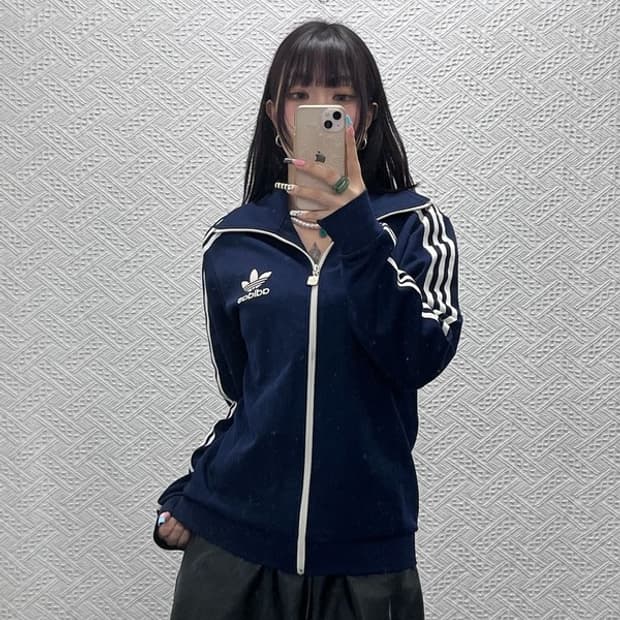 아디다스 빈티지 올드스쿨 레트로 유로파 슬림 져지 집업 95 C12991