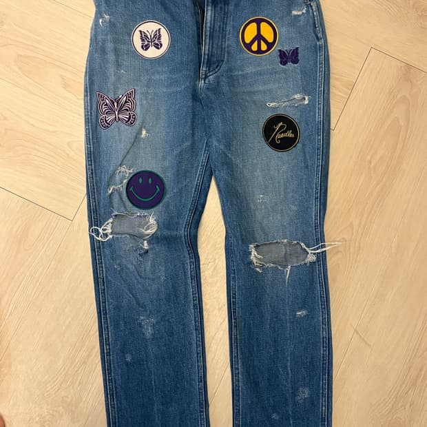 니들스 바지 청바지 