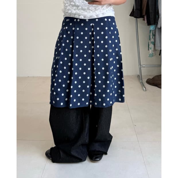빈티지 도트 스커트