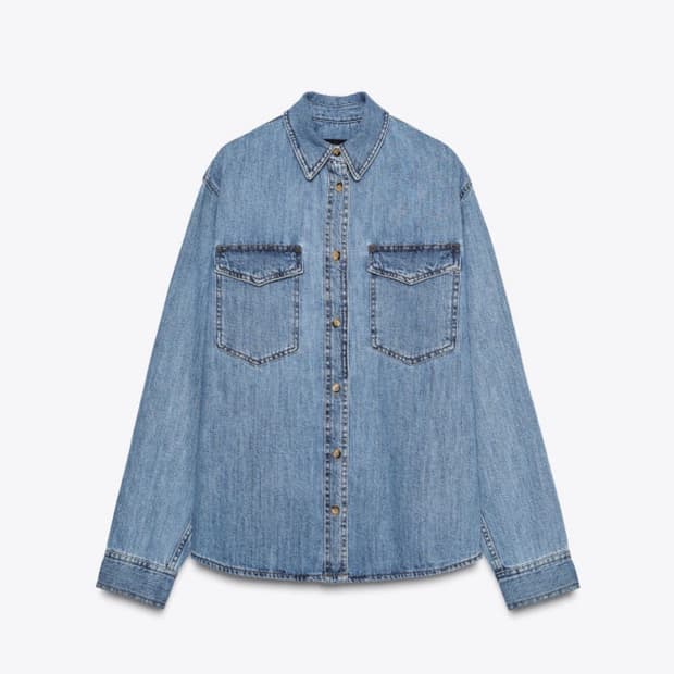 자라 데님셔츠