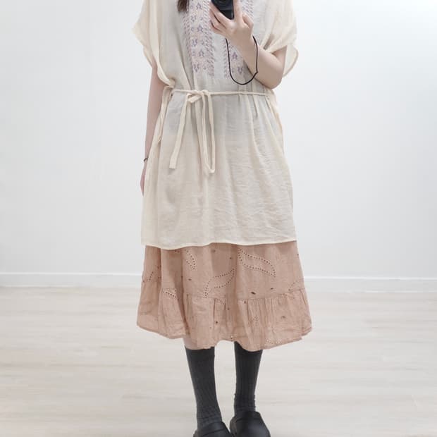 Light peach hippy blouse