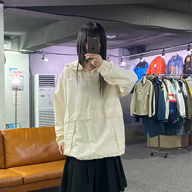 노스페이스 화이트라벨 연노랑 아노락 후드재킷 B4351 