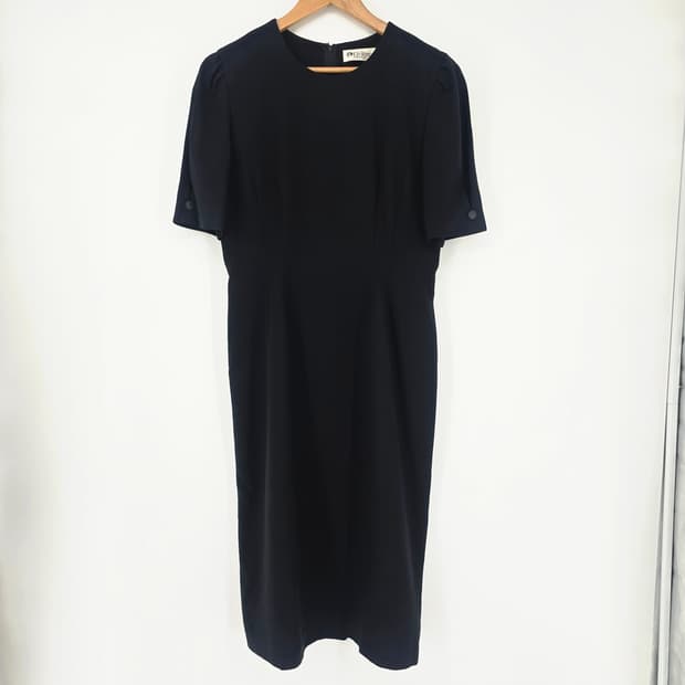 CECILENE 일본빈티지 블랙 반팔 하객록 원피스