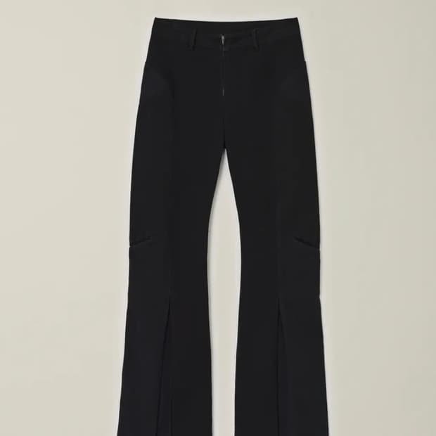 EE garment dyed bootcut pants black