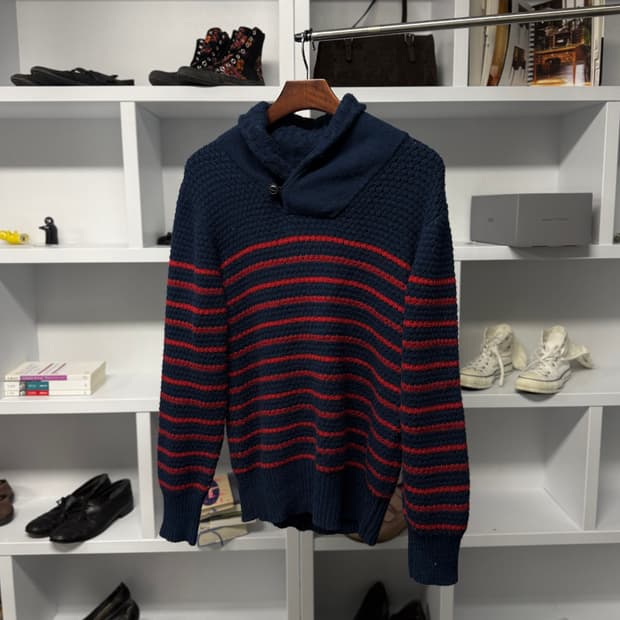 l*b works 숄카라 니트