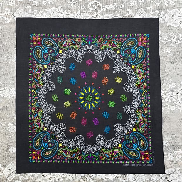 90s 하바행크 네온 반다나 (made in usa)