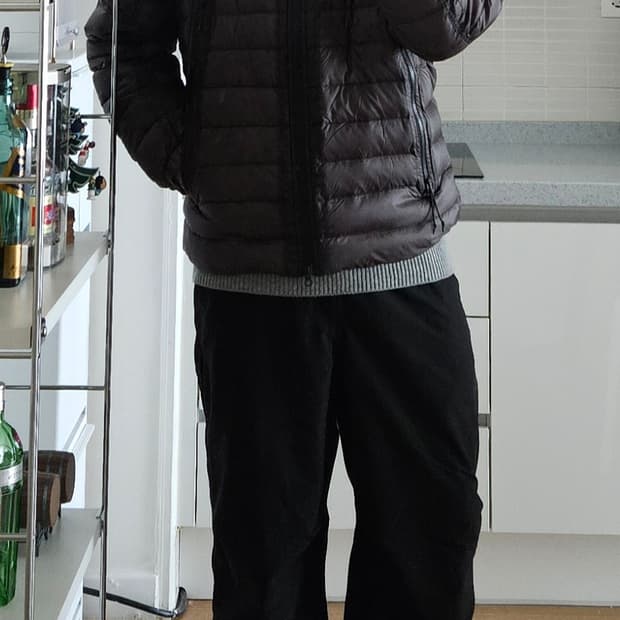 급처!! 언어펙티드 후디드 라이트 다운 점퍼 M (105) 경량패딩