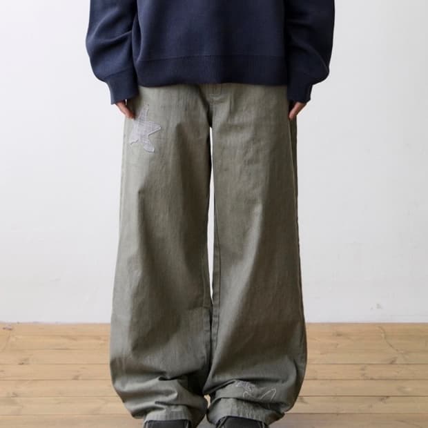 더콜디스트모먼트 스타피쉬 패치 팬츠