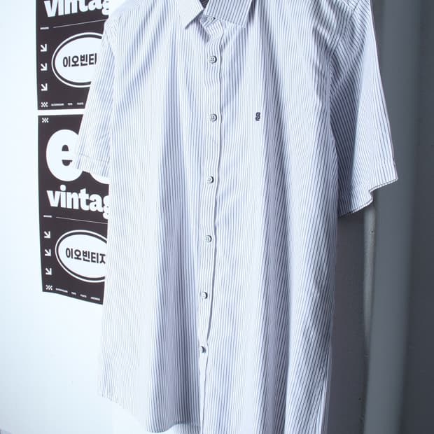(2XL) 루이가또즈 반팔 카라 티셔츠 셔츠 남방 빅사이즈-H35352