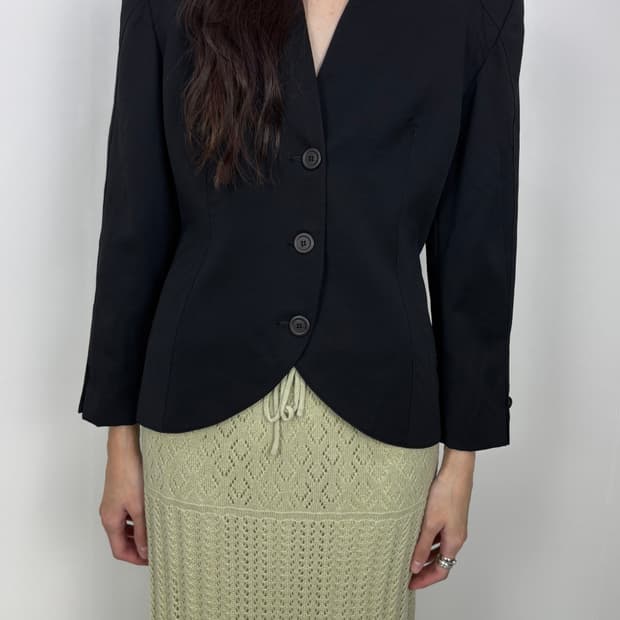 COLLARLESS PANEL JACKET
