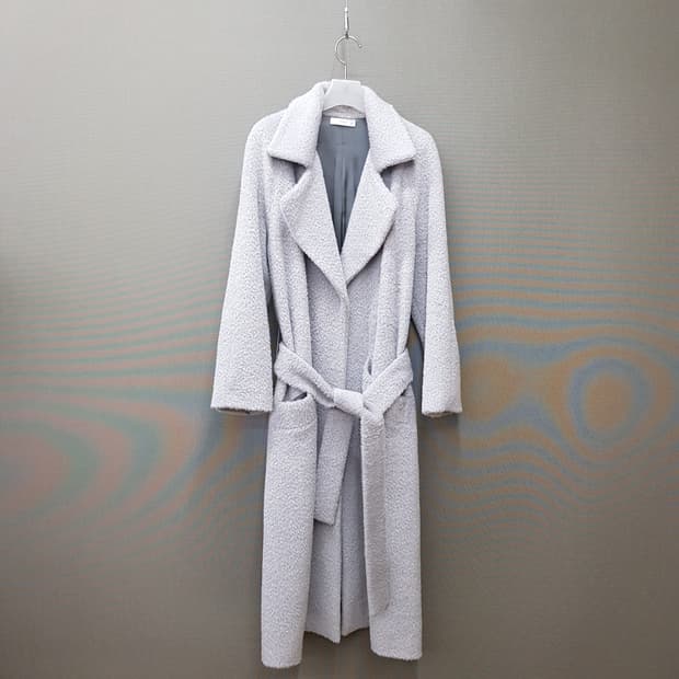 FEDELI 알파카 울 블렌드  벨티드 롱 코트 IT 42사이즈