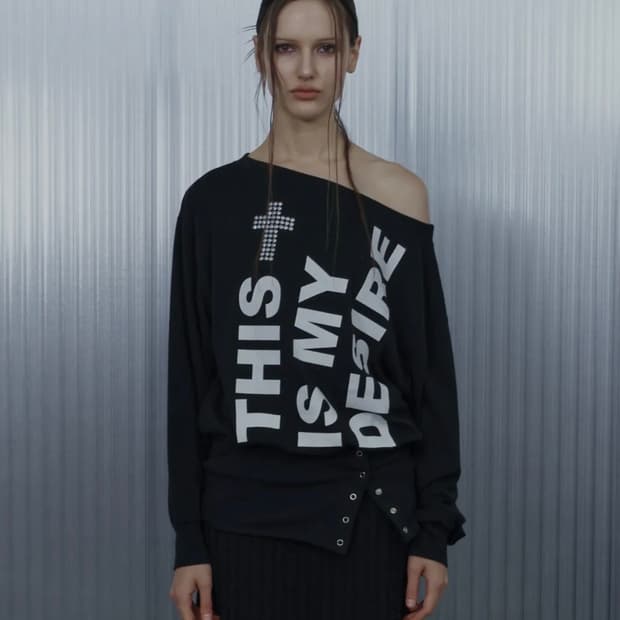 셋업이엑스이 BOLD LETTERING LOOSE TOP BLACK