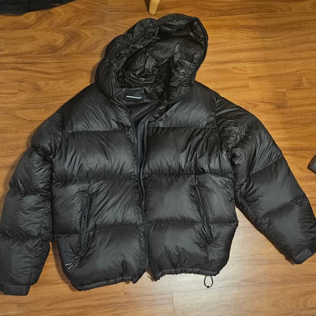 록히드마틴 클라우드 컬러 레이어드 후드 패딩