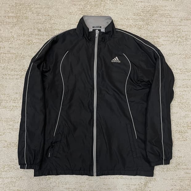 [M] 아디다스 퍼포먼스 블랙 바람막이 윈드브레이커 트랙자켓