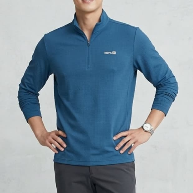 [95]네파 시어서커 반집업 티셔츠