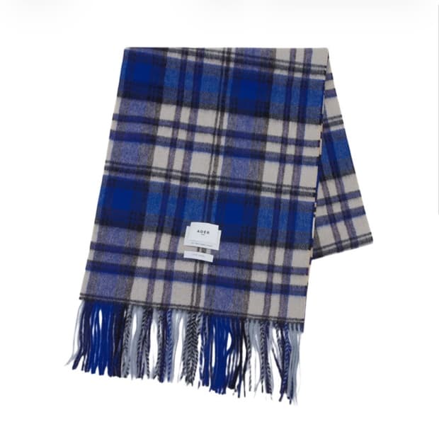 아더에러 레빈트 체크 머플러 목도리 블루