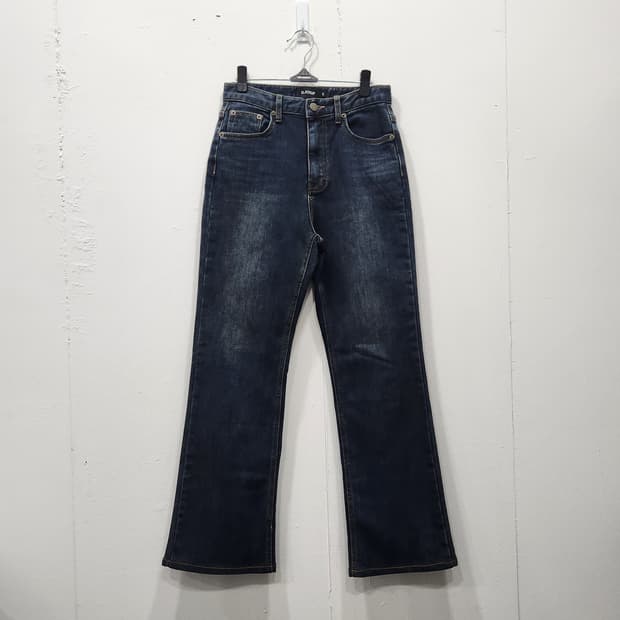 블랙업 안감기모 데님 부츠컷 청바지 여성 S사이즈